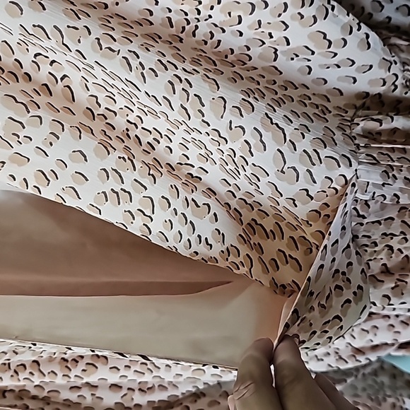 Express Mobwife Romantic animal print chiffon long sleeve short romper XL - Picture 5 of 15